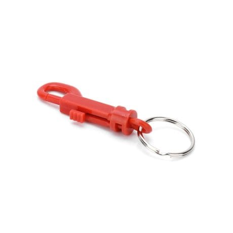 CARABINER PLASTIC WITH METAL RING ASSORTED