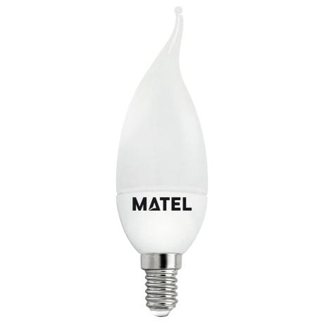 LED KAARSLAMP FLAME MATEL E14 3W COOL