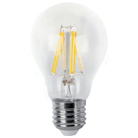 LED GLOEIDRAAD STANDAARD MATEL E27 A60 8W WARM HELDER