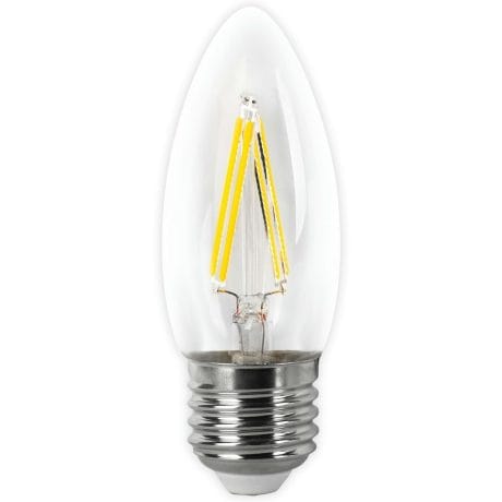 LED BULB CANDLE FILAMENT MATEL C37 E27 4W COOL CLEAR