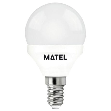 LED BULB SPHERICAL MATEL DIMMABLE 7W E14 COOL