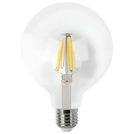 LED GLOBE GLOEIDRAAD MATEL E27 G95 8W WARM HELDER
