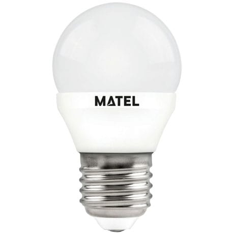 LED BULB SPHERICAL MATEL E27 5W COOL (3 INTENSITIES)