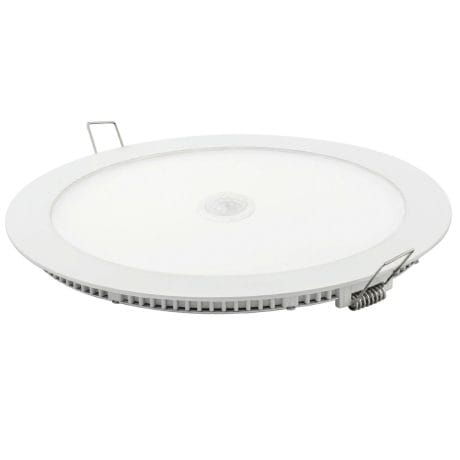 ROUND LED DOWNLIGHT SENSOR MATEL WHITE 18W COOL