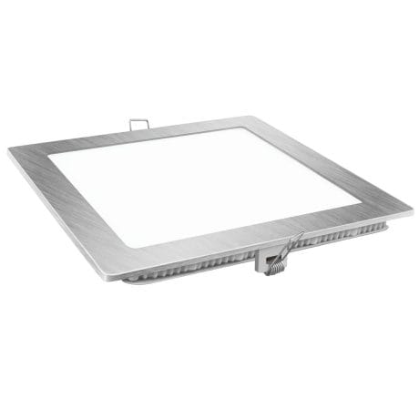 TRICOLOUR LED DOWNLIGHT MATEL 18W SQUARE SILVER