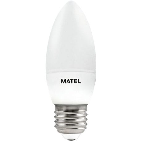 LED BULB CANDLE MATEL 5W E27 COOL (3 INTENSITIES)