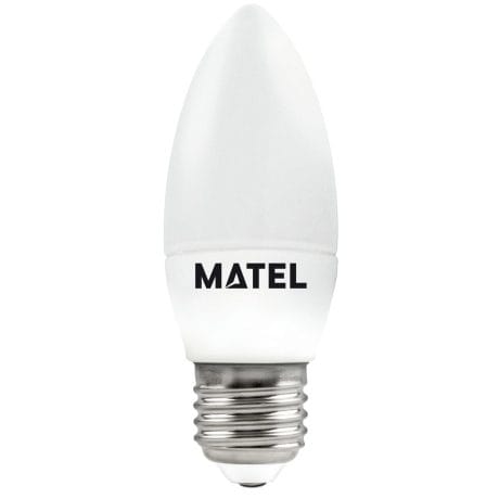 LED BULB CANDLE MATEL E27 8W WARM