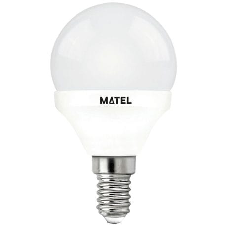 LED BULB SPHERICAL MATEL E14 5W COOL (3 INTENSITIES)