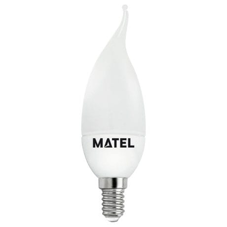 LED BULB CANDLE FLAME MATEL E14 8W WARM