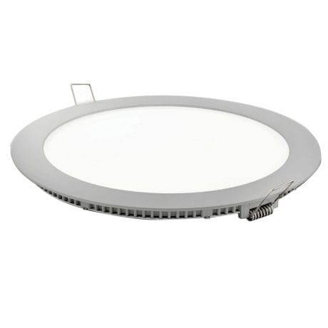 ROUND FLAT LED DOWNLIGHT MATEL SILVER 18W COOL
