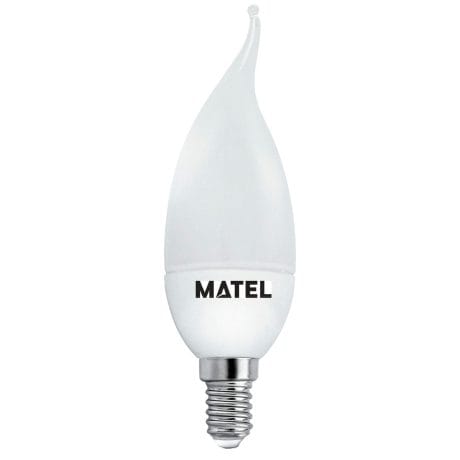 LED BULB CANDLE FLAME MATEL E14 8W NEUTRAL