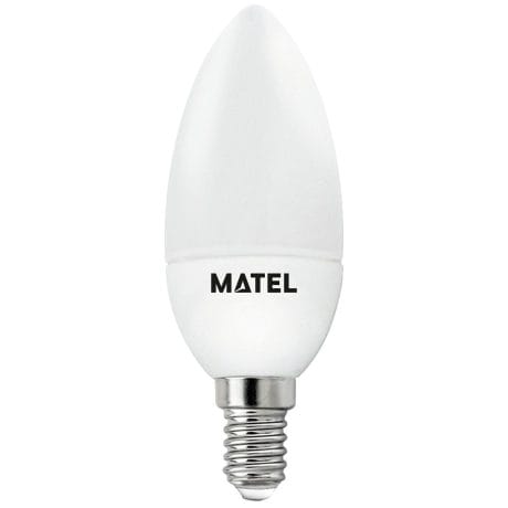 LED BULB CANDLE MATEL 5W E14 WARM (3 INTENSITIES)