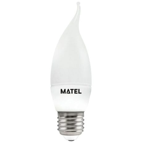 LED BULB CANDLE FLAME MATEL E27 8W NEUTRAL