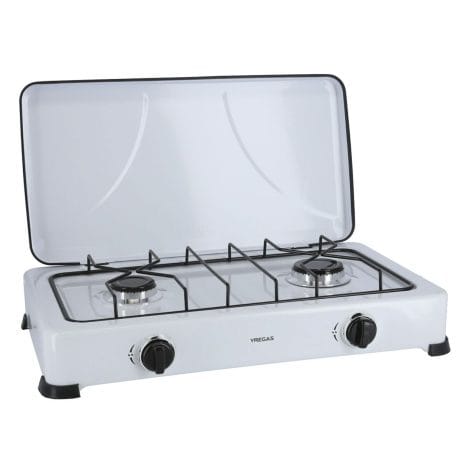 GAS COOKER YREGAS ENAMELLED WHITE 2 BURNERS